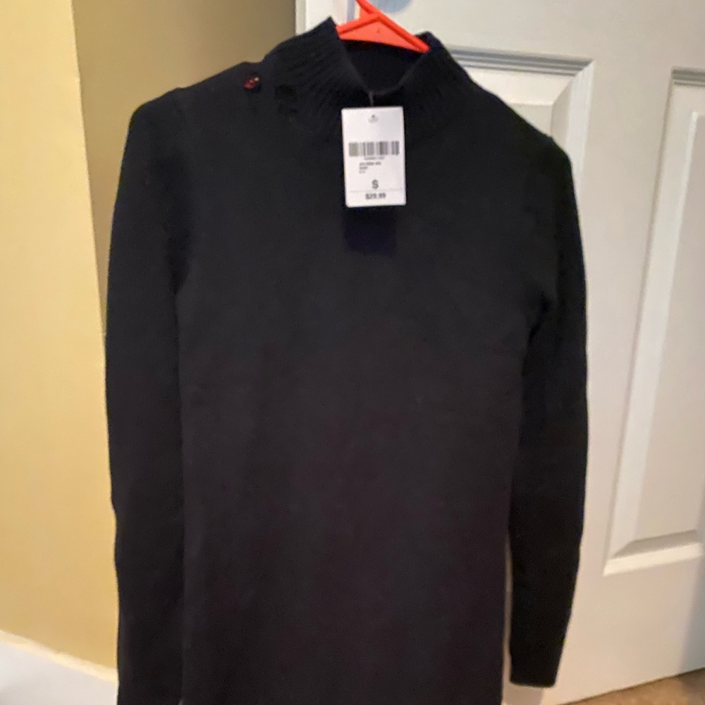 Forever 21 Mock neck black sweater dress